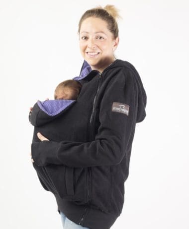 Abrigo porteo y embarazo negro - Talla pequeña