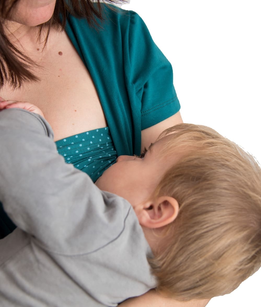 Camiseta lactancia y embarazo verde - Manga corta - Imagen 3