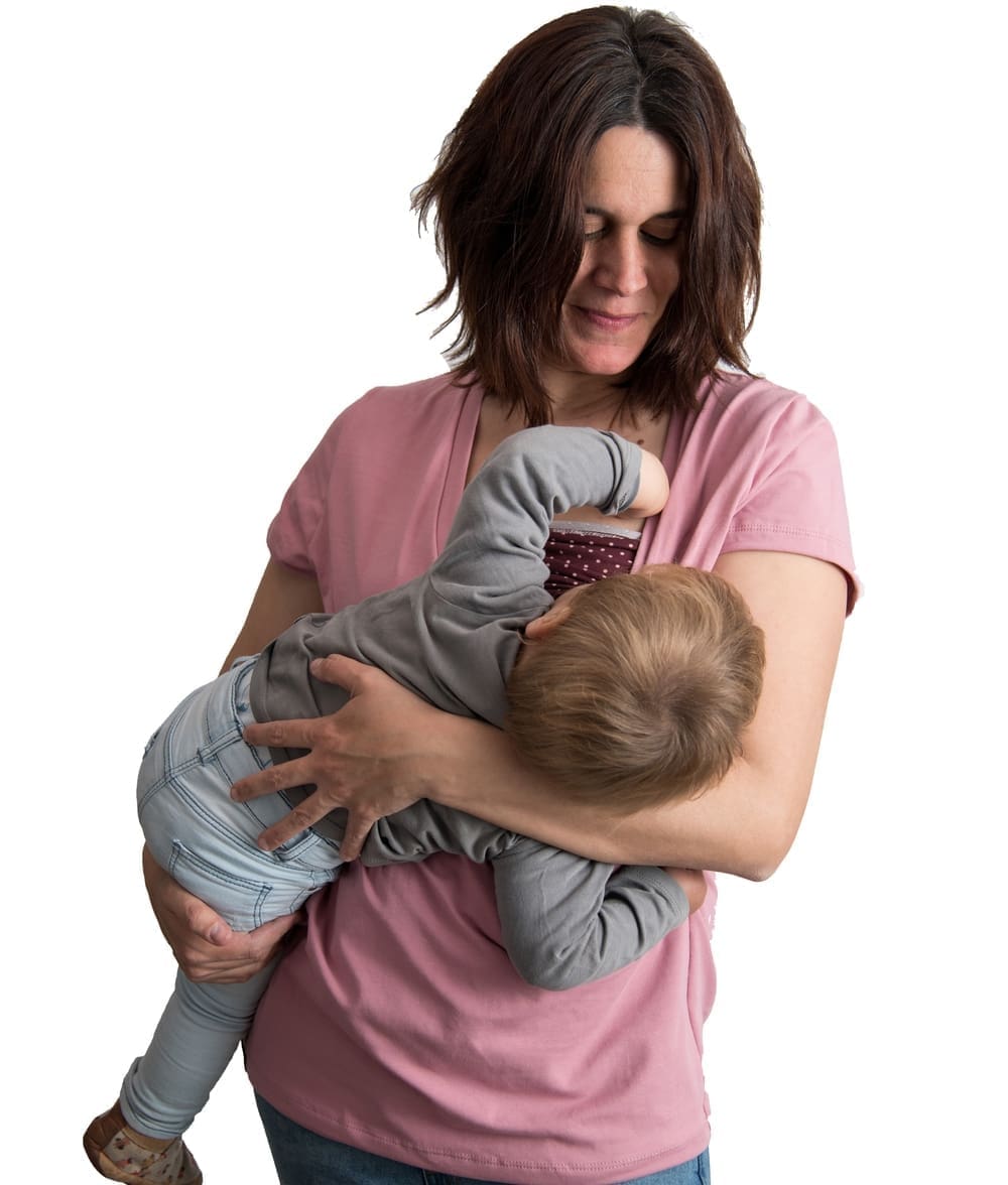 Camiseta lactancia y embarazo rosa - Manga corta - Imagen 3