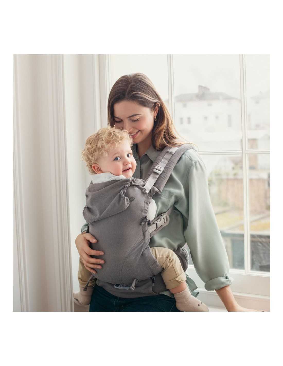 Mochila Ergonómica Quokkababy E-Carrier Light Grey