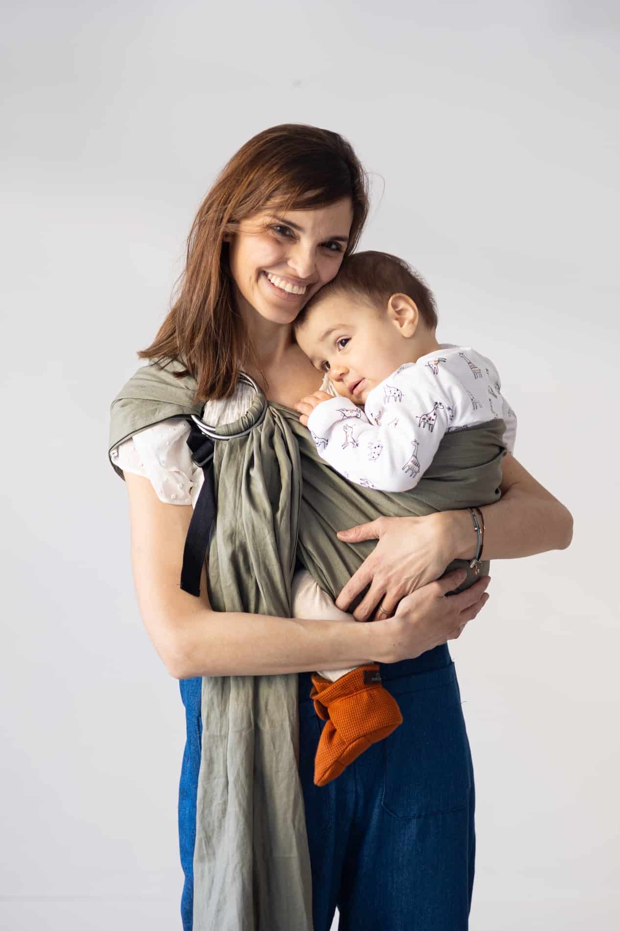 Bandolera porteo caqui - Imagen 2