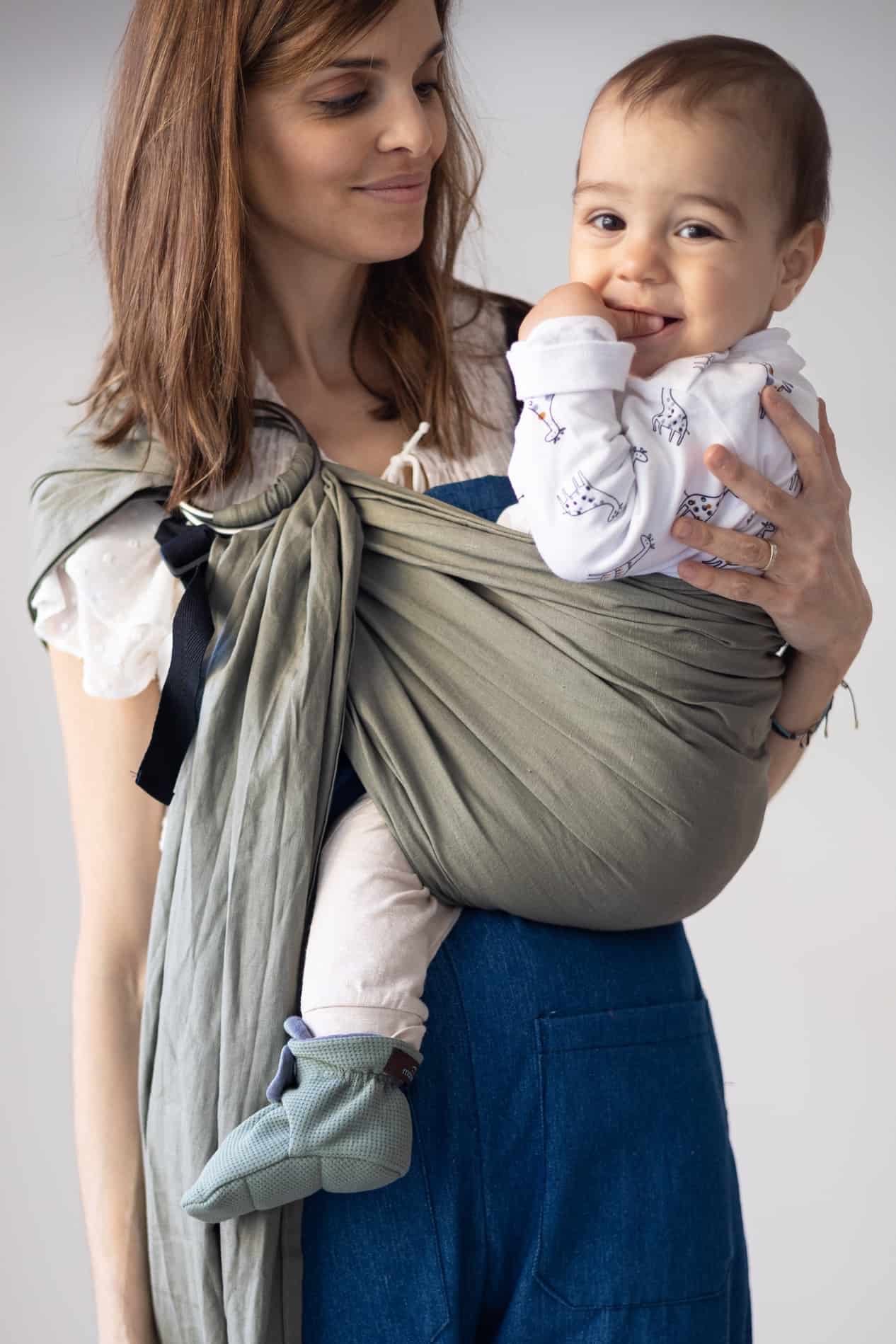 Bandolera porteo caqui