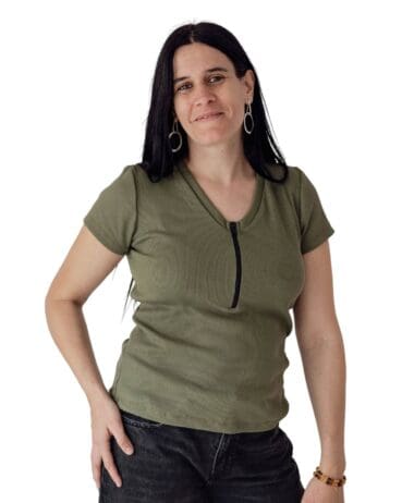 Camiseta lactancia verde