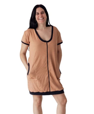 Vestido normal, lactancia, embarazo beige