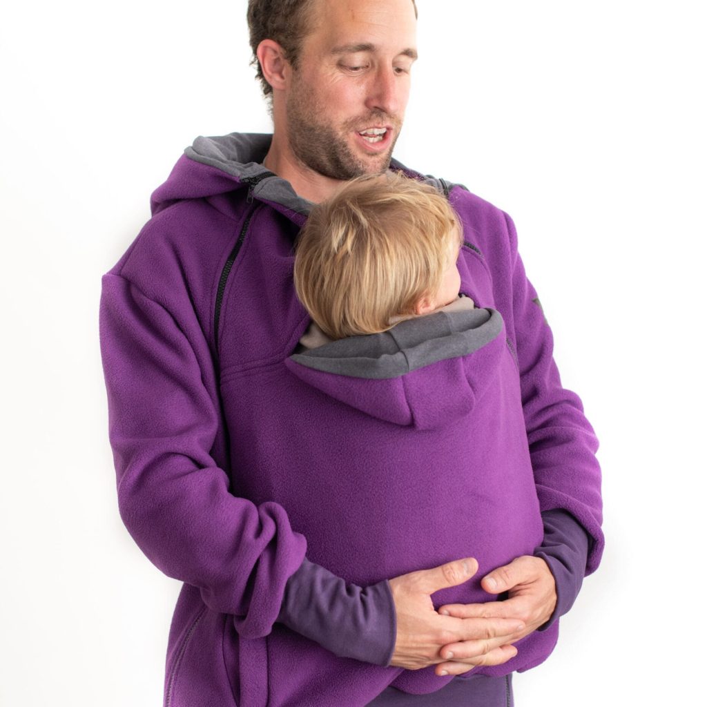 Abrigo porteo, embarazo y estandar lila3